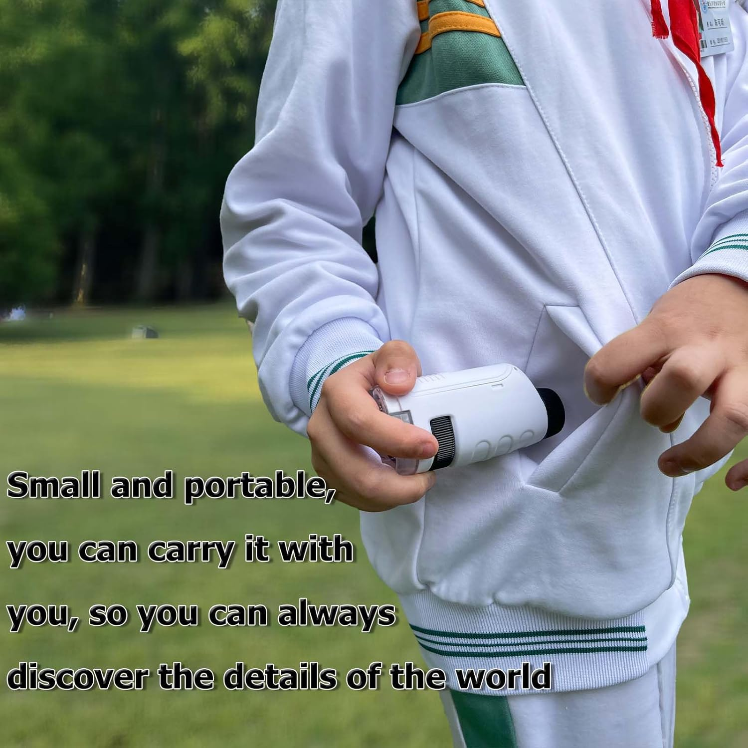 RAUWIZX Portable Microscope, Scientific Experiment Set, Handheld Microscope with 60X-120X Magnification and LED Light, Perfect Mini Microscope for Education and Exploration of the World - Blue image number 4