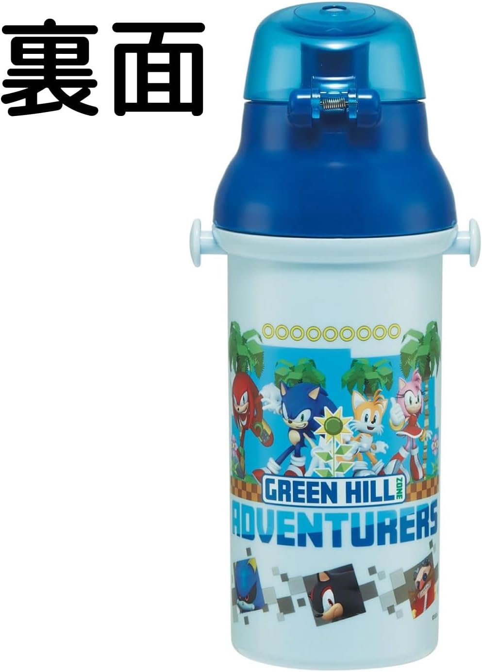 Skater PSB5SANAG Children'S Plastic Water Bottle, 16.9 Fl Oz (480 Ml), One-Push Closure, Antibacterial, Child-Friendly, Lightweight, Antibacterial Treatment, Made in Japan - Blue image number 2