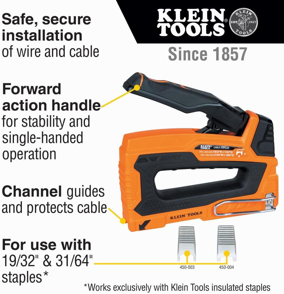 KLEIN TOOLS Loose Cable Stapler for INS SZ3+4 image number 4