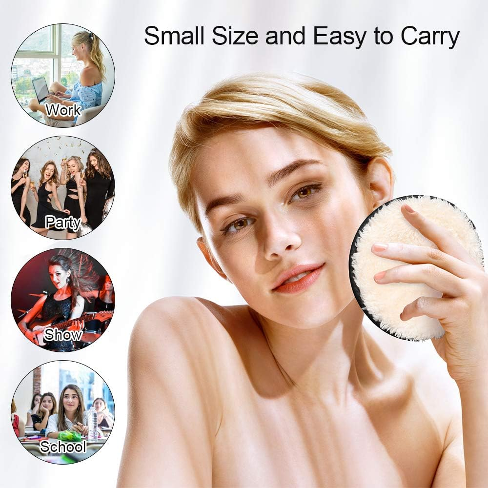 URAQT Makeup Remover Pads, 4 Pack Reusable Large Double-Sided Face Cleansing Cloths, Washable Microfibre Cotton for Eyes, Suits All Skin Types image number 5