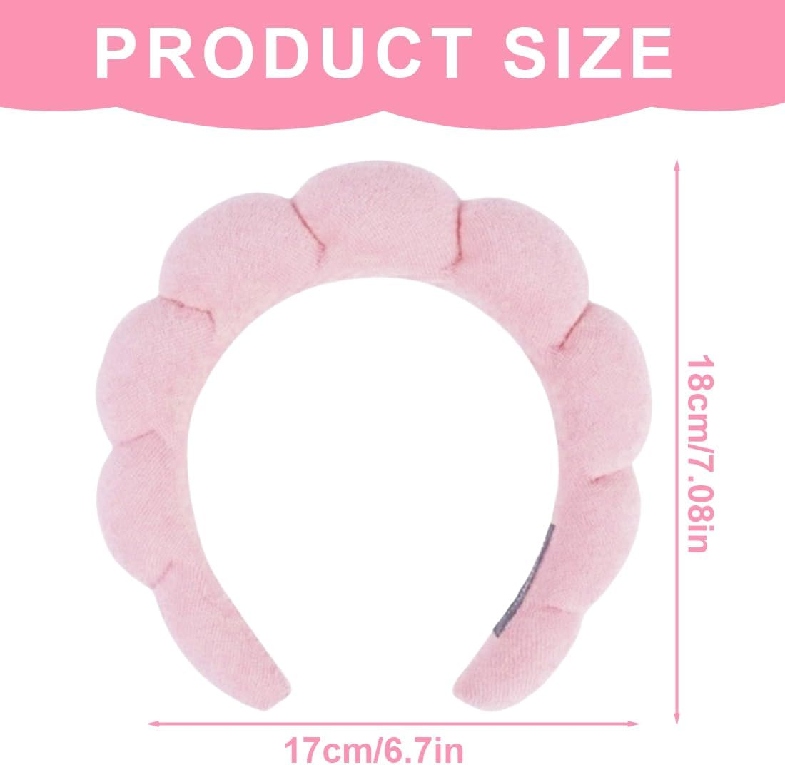 BEPSYOM Soft Material Make-Up Headband Made of Sponge and Terry Cloth, Soft and Comfortable, Absorbent Sponge Lining for Better Face Washing Experience image number 1