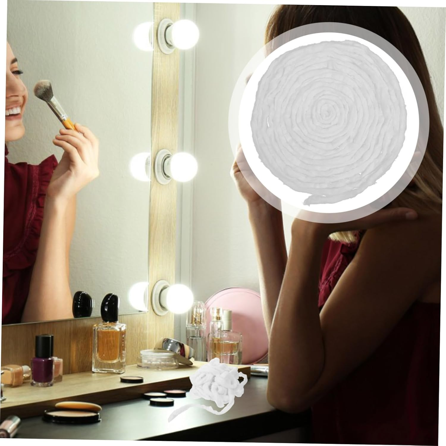 Garneck Disposable Cotton Strips for Hairdressers Absorbent Perm Cotton Adjustable for Dyeing and Curlers in the Hair Studio image number 4