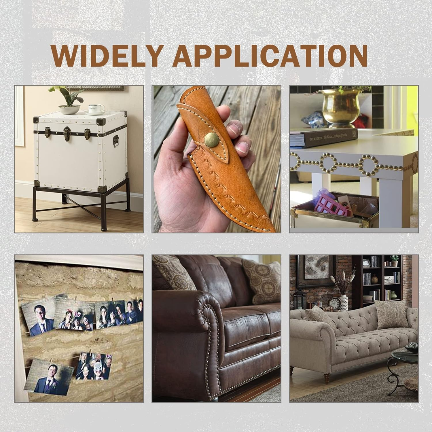 Piutouyar 200 Pcs Black Upholstery Tacks Antique Metal Thumb Tacks round Head Upholstery Pins for Upholstered Furniture Cork Board DIY Projects or Home Decor 9 X 13Mm image number 5