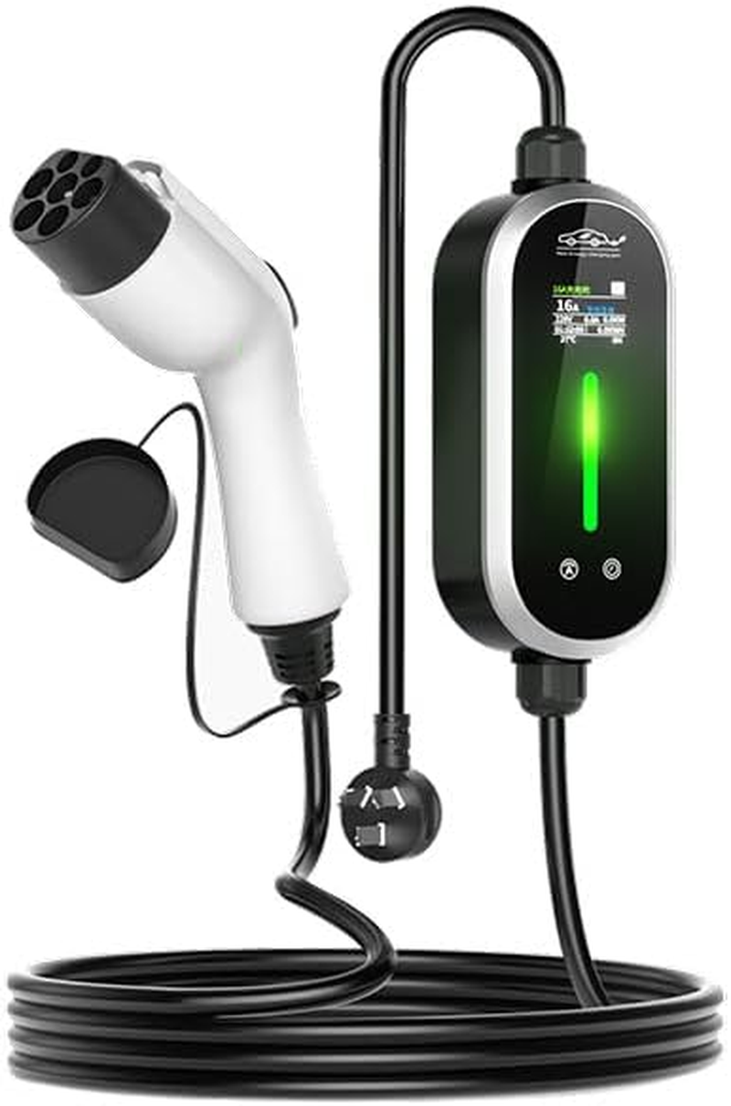 Type 2 EV Charger, Electric Vehicle Charging Cable with Screen 3.5KW 16A 220-240V 6M Cable Australian Plug Fit Tesla Model Y/Model 3 EV & Plug-In Hybrid Car Charger Station Accessories image number 3