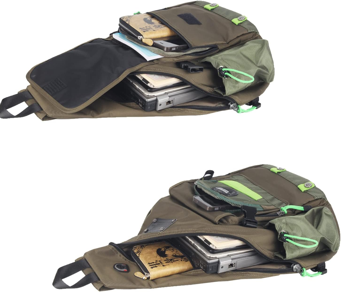 INNTURT Large Sling Bag Backpack Pack 13" 14" Laptop Bag Satchel Festival Travel