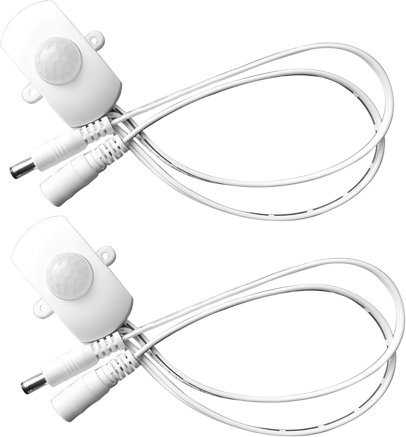 Clearhill 2Packs 5V Motion Sensor Switch with USB Male and Female Connector(White),Automatic Sensor Switch for Indoor DIY LED Lighting,Such as Kitchen,Such as Kitchen,Cloakroom,Etc.