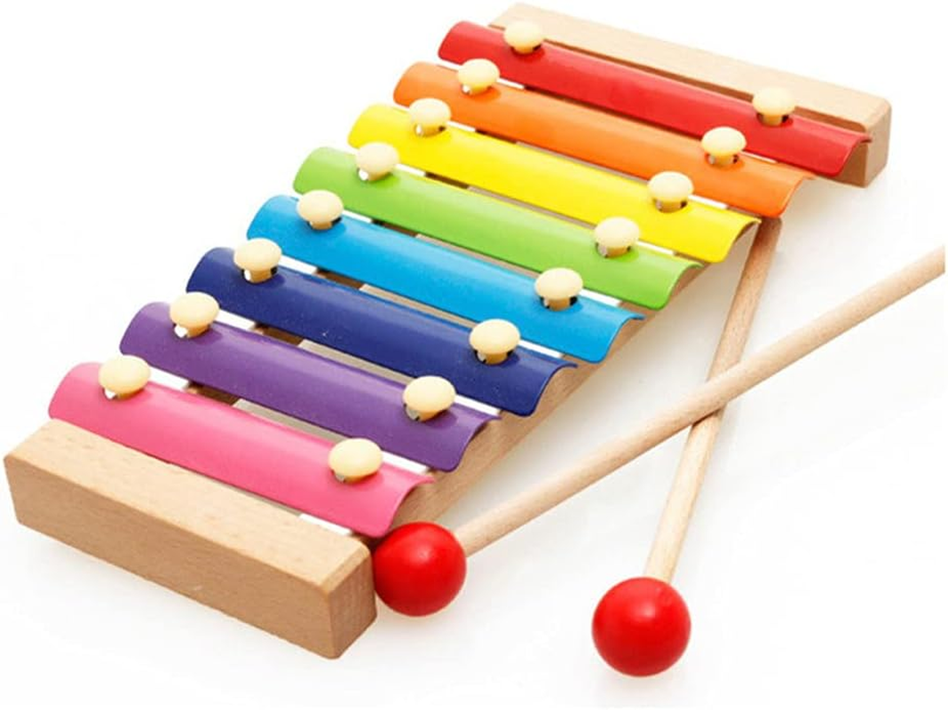Xylophone for Kids, Best Holiday/Birthday DIY Gift Idea for Your Mini Musicians，Color Scissor Wooden Xylophone Toy with Child Safe Mallets, Educational Musical Instruments Toy for Toddlers Child