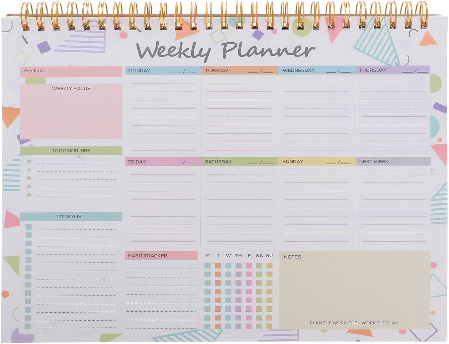 SEWACC Weekly Planner with Spiral Binding Weekly Notepad Projects Planner Notebook Week Planner Notebook