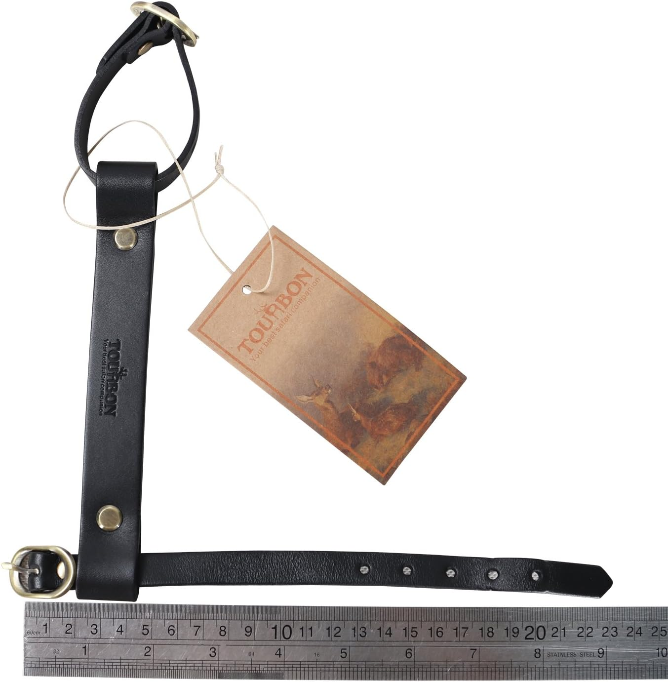 TOURBON Vintage Leather Bike Pack Accessories Bicycle Lift Frame Handle Lifter image number 1