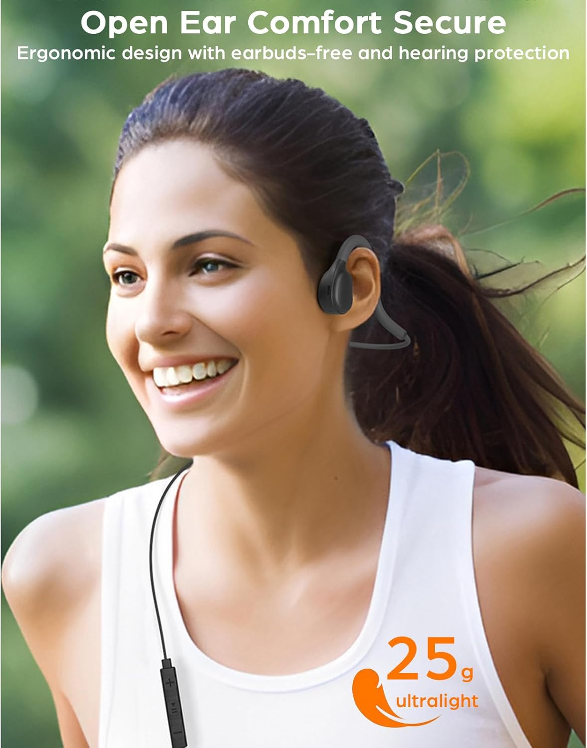 Open Ear Sport Headphones,Wired Neckband Running Headphones with Mic 3.5Mm/Type C Connector In-Line Control Stereo Headset for Office Cycling Jogging Gym Workout (3.5Mm) image number 4