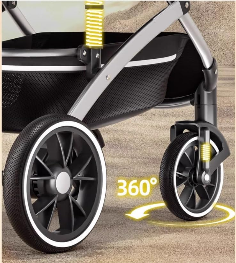 Pet Stroller Dog Stroller Cat Stroller Folding Pet Stroller with Storage Basket Travel Dog Strollers with Detachable Carrier for Small Medium Cats Dogs Dog Pram Dog Cat(Color:D) - B image number 3