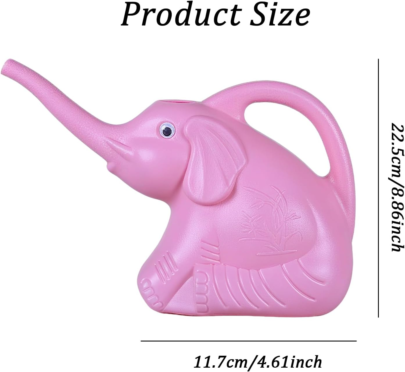 Xinghonyac Cute Watering Can, Elephant Shaped Watering Can with Long Spout, Creative Plant Watering Bottle, Lightweight Gardening Tool for Indoor Outdoor Planters (Pink) image number 2