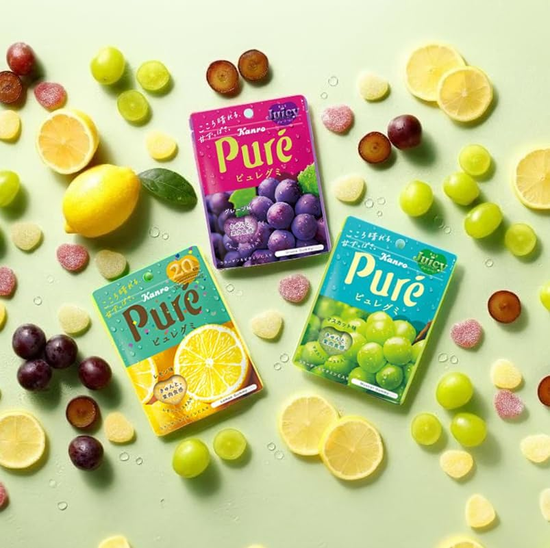 Japanese Gummy Candy Variety Pack, 10 Pieces, Assorted Fettuccine, Pure, Kororo, Character Gummies image number 3