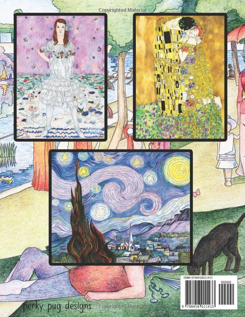 Famous Paintings Coloring Book: 24 Classics to Color Including Monet, Seurat, Pissarro, Klimt, Munch, Vermeer, Gauguin, Botticelli, Da Vinci, Picasso and More. the Perfect Gift for Art Lovers.