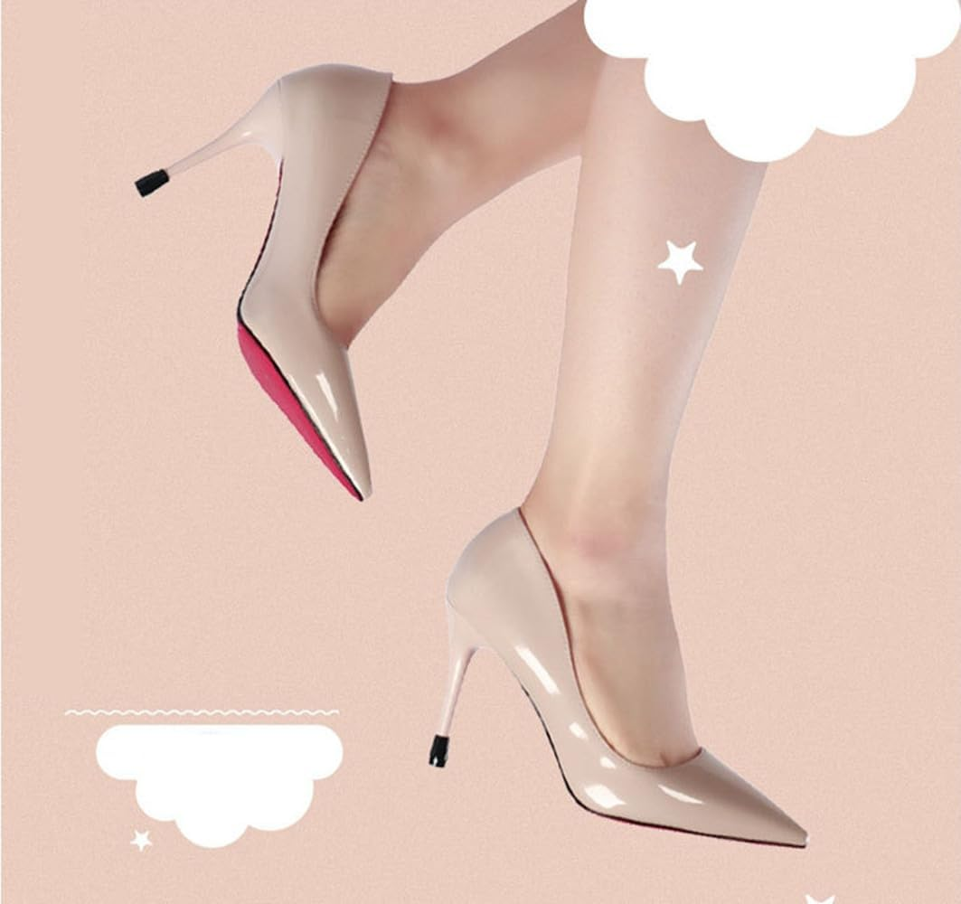 8 Pairs Heel Protectors for Shoes White and Black,Non-Slip Heel Caps for High Heels Suitable Outdoor Activities, Easy Walking (4 Different Sizes) image number 6