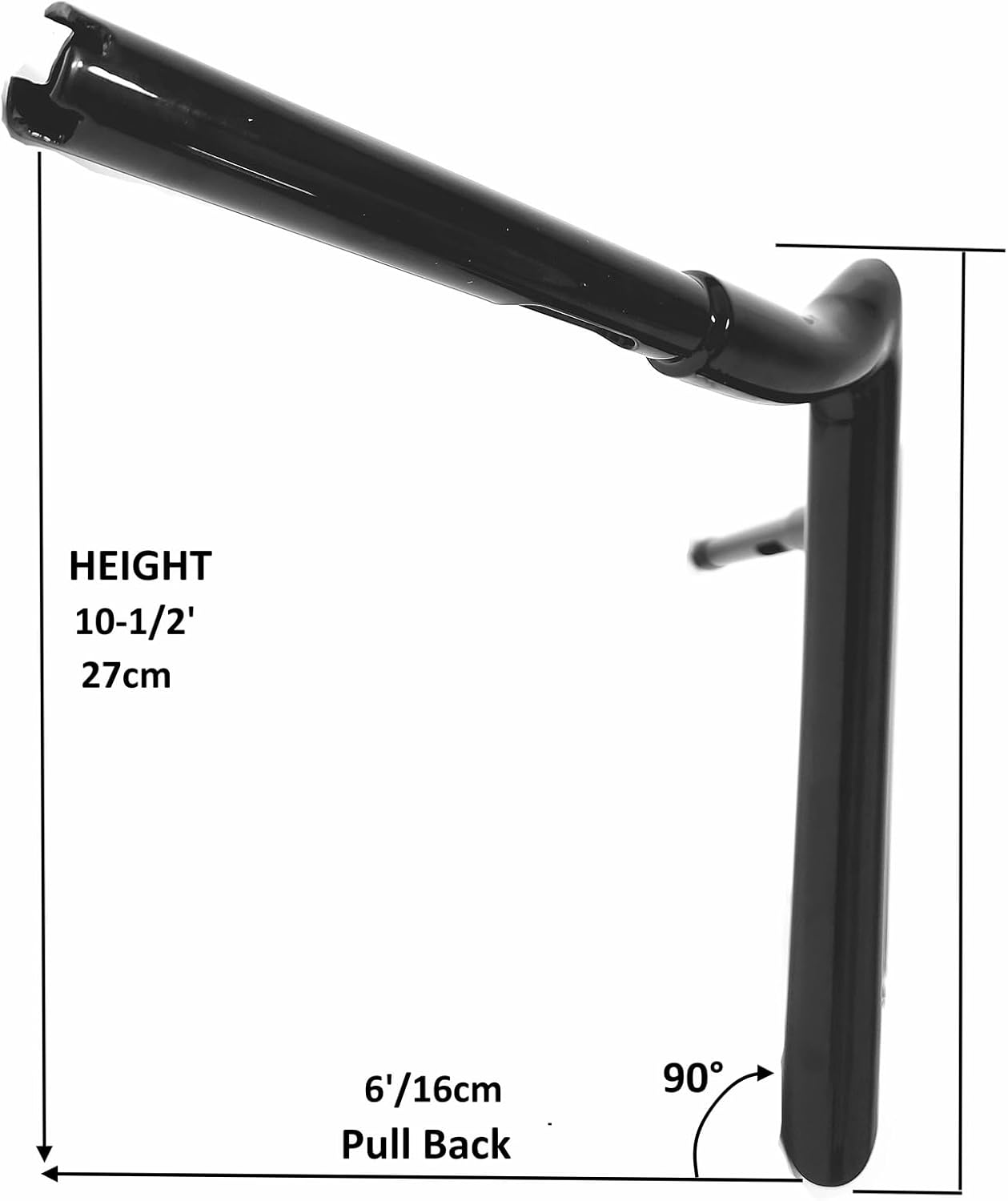 12&rdquo; Ape Hangers Handlebars Compatible for Harley-Davidson, Black image number 5