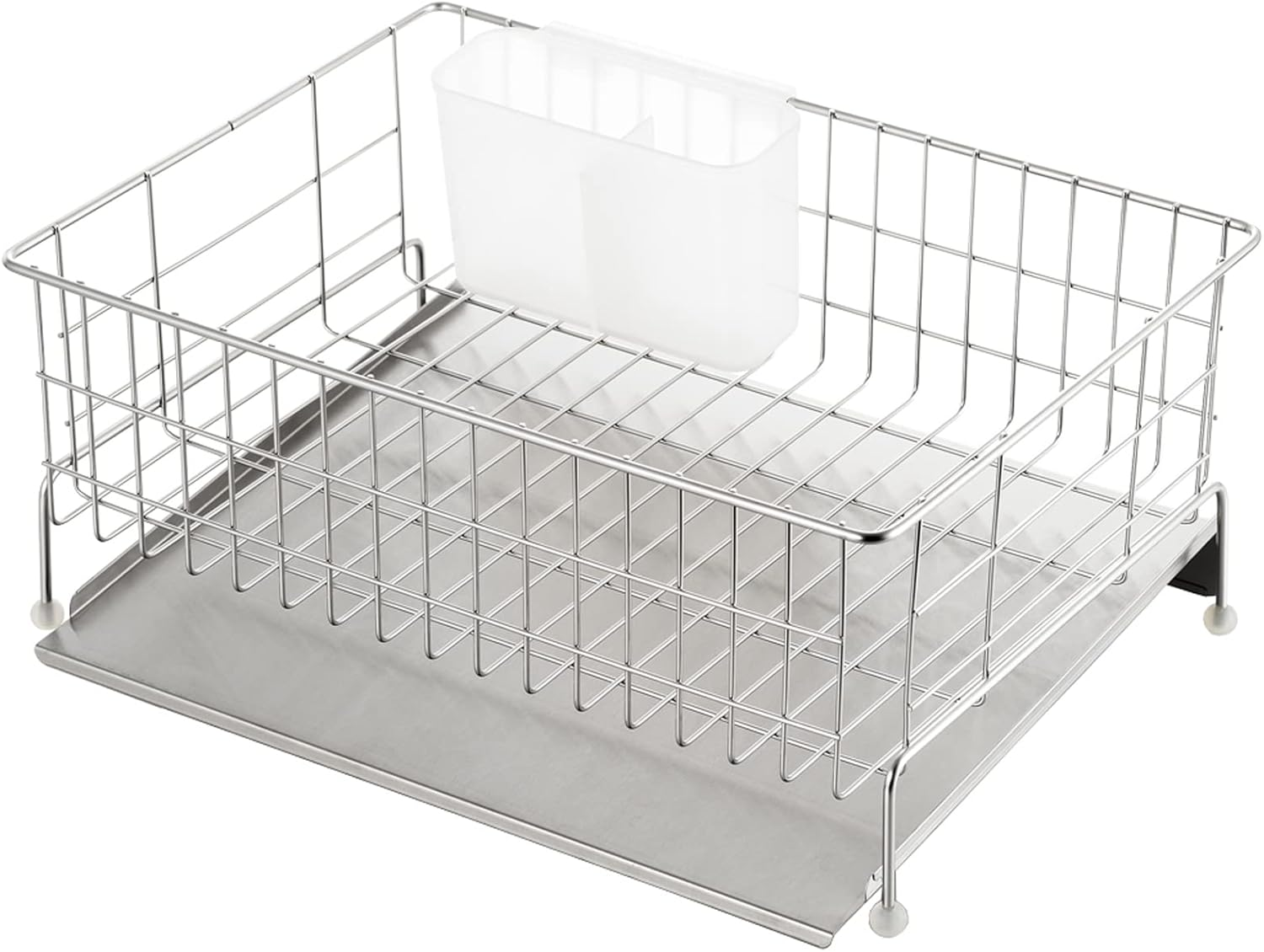 Yoshikawa 1305134 Dish Drainer Rack, Drainer, Made in Japan, Stainless Steel Strainer with Water Flowing, Silver, 10.6 X 14.2 X 6.1 Inches (27 X 36 X 15.5 Cm), Dish Drainer, Kitchen, Sink Tray, image number 2