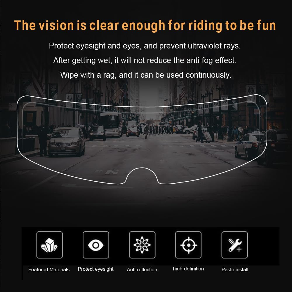 Anti Rain Film Fog Resistant Film for Motorcycle Helmet Shield Helmet Visor image number 3