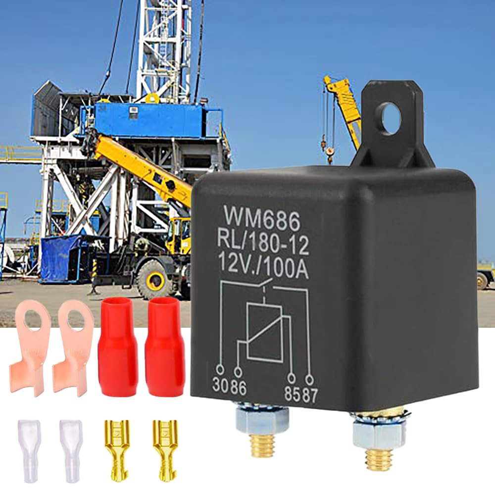 2Pcs DC 12V 100A Car Starter Relay Switch 2 Pin Terminals Car Power Relay Battery Cut-Off Relay Peak Load Automotive Truck Boat Camper image number 4