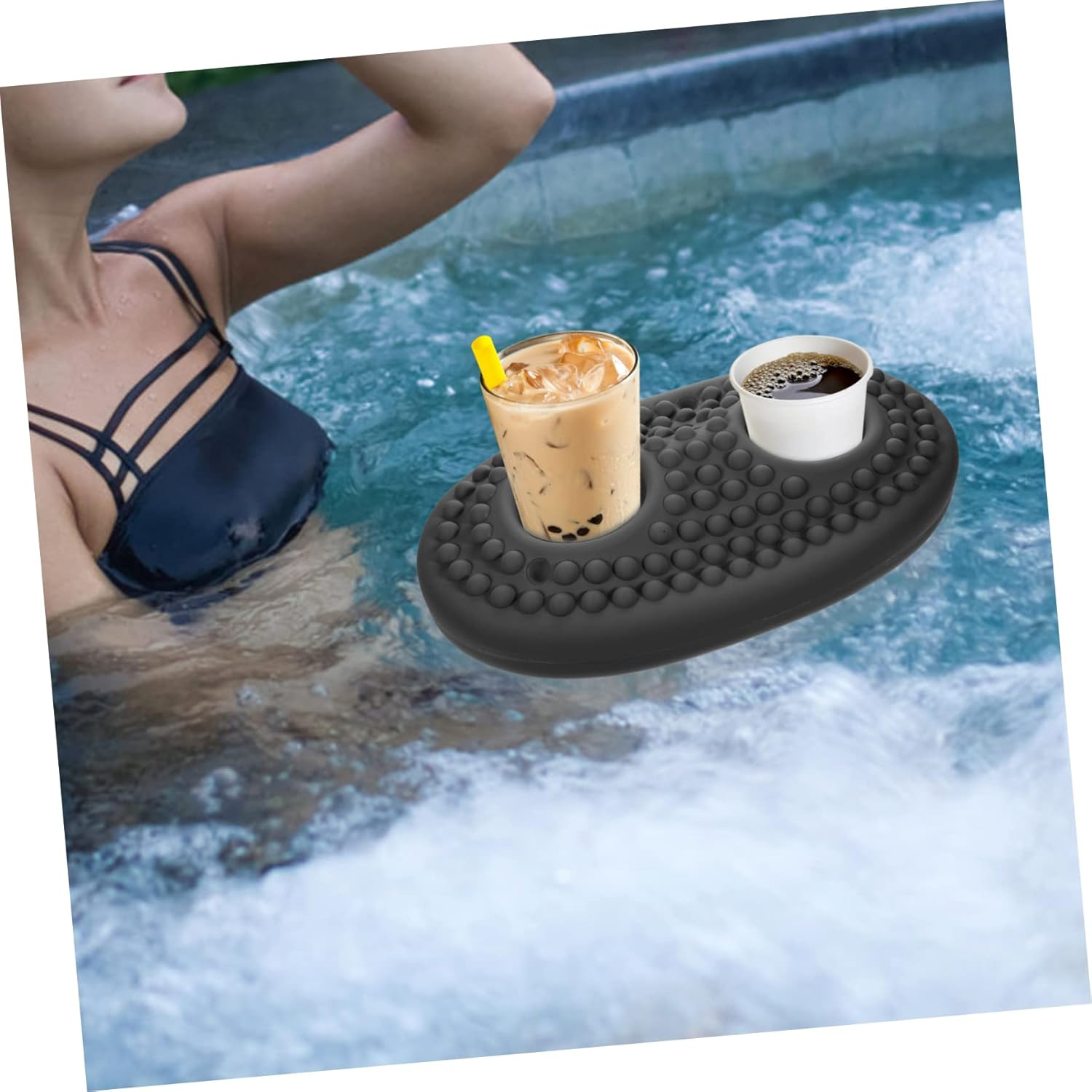 Floatable Bath Accessory Inflatable Drink Holder Pool Float Cup Holder Fun Decorative for Swimming Pool Parties