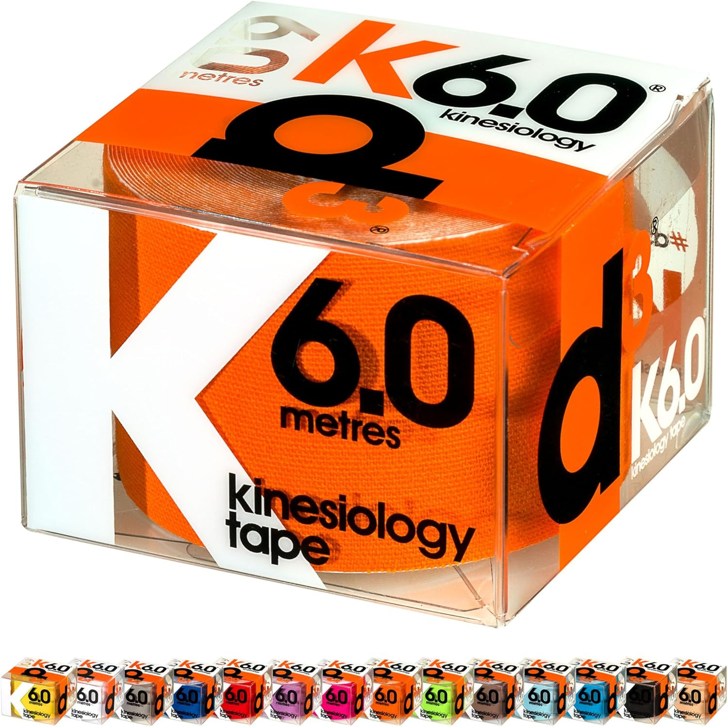 D3 K6.0 Kinesiology Tape, Orange, 0.115 Kilograms image number 1