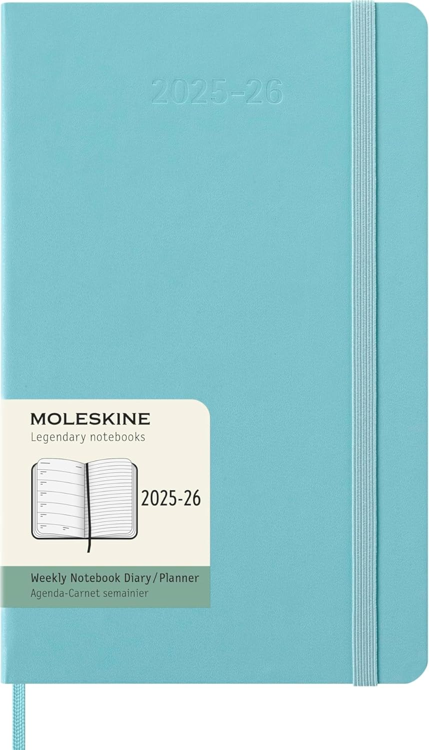 Moleskine - 2025-26 - 18 Month Weekly Notebook Diary - Hard Cover - Large - Sapphire Blue