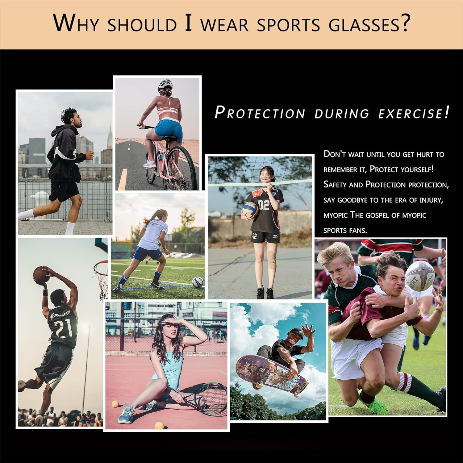 Sport Goggles Basketball Soccer Football Protective Eyewear Safety Goggles Adult Racquetball Goggles Lens Replaceable image number 4