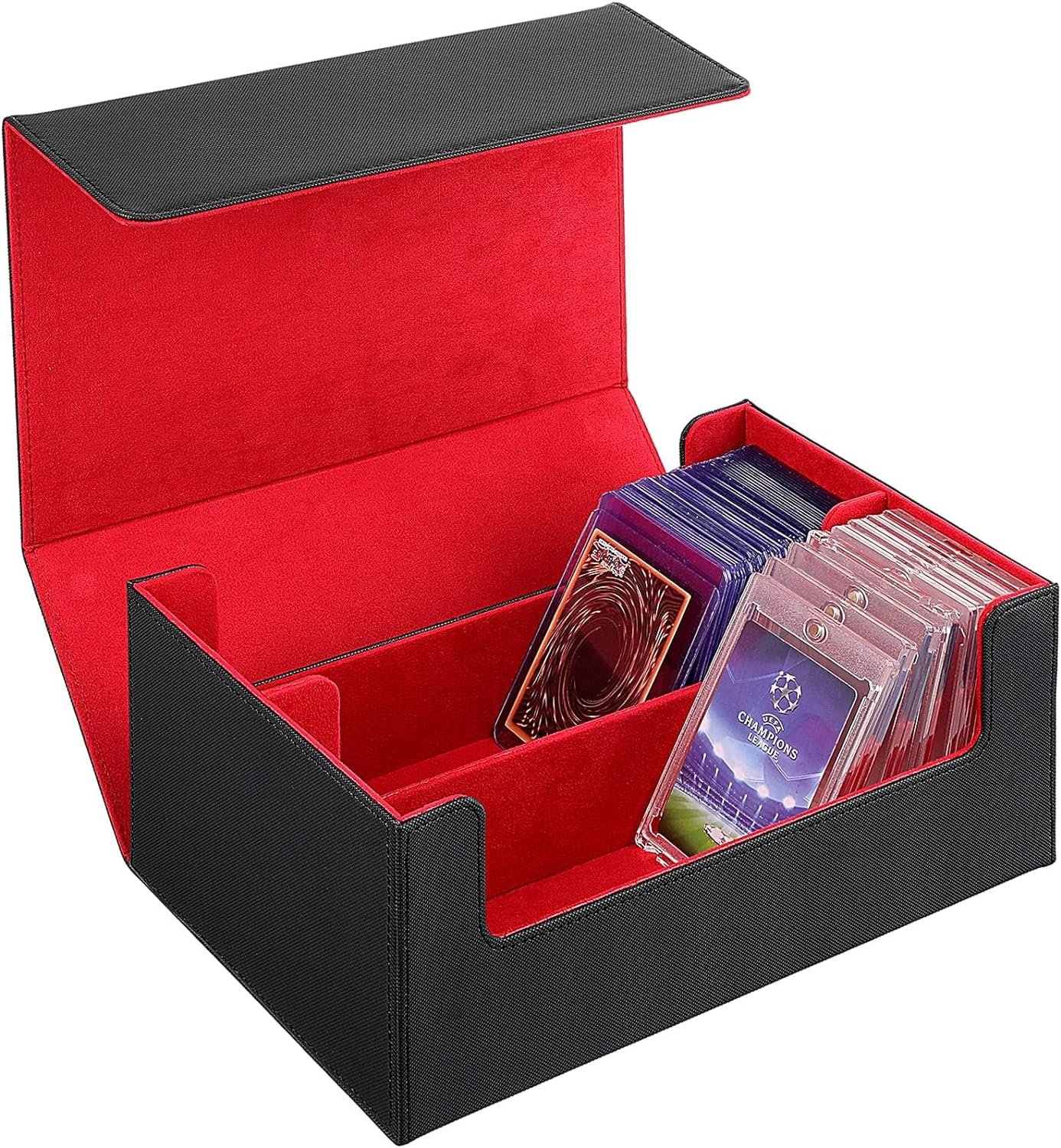 YOZOTI Deck Card Storage for 72 Magnetic Card, 2 Rows Deck Trading Cards Box Holding Compatible with TCG Loader MTG Storage Boxes for Baseball Play Cards