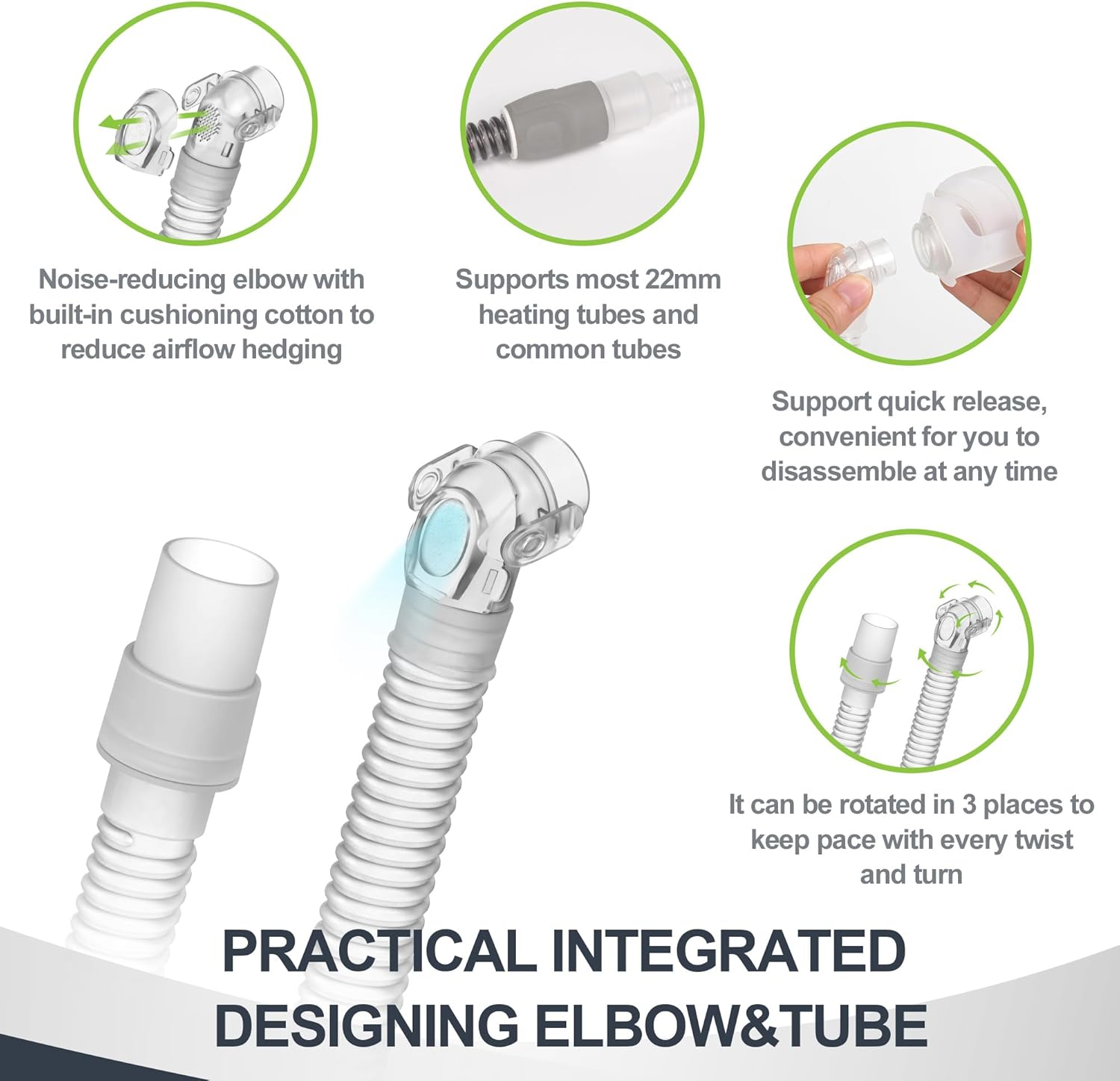 Replacement Set for WISP, Including Cushion(L), Silicone Frame, Headgear, Tube and Clips in One Pack, Great-Value Supplies by Airsmart image number 3