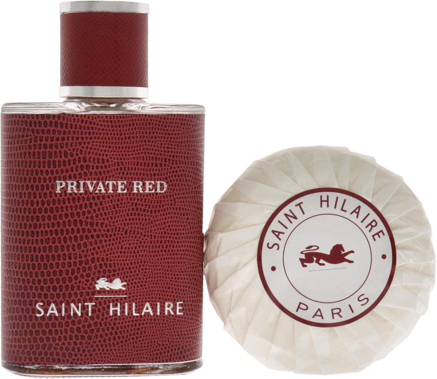 Private Red by Saint Hilaire for Men - 2 Pc Gift Set 3.3Oz EDP Spray, 3.5Oz Soap