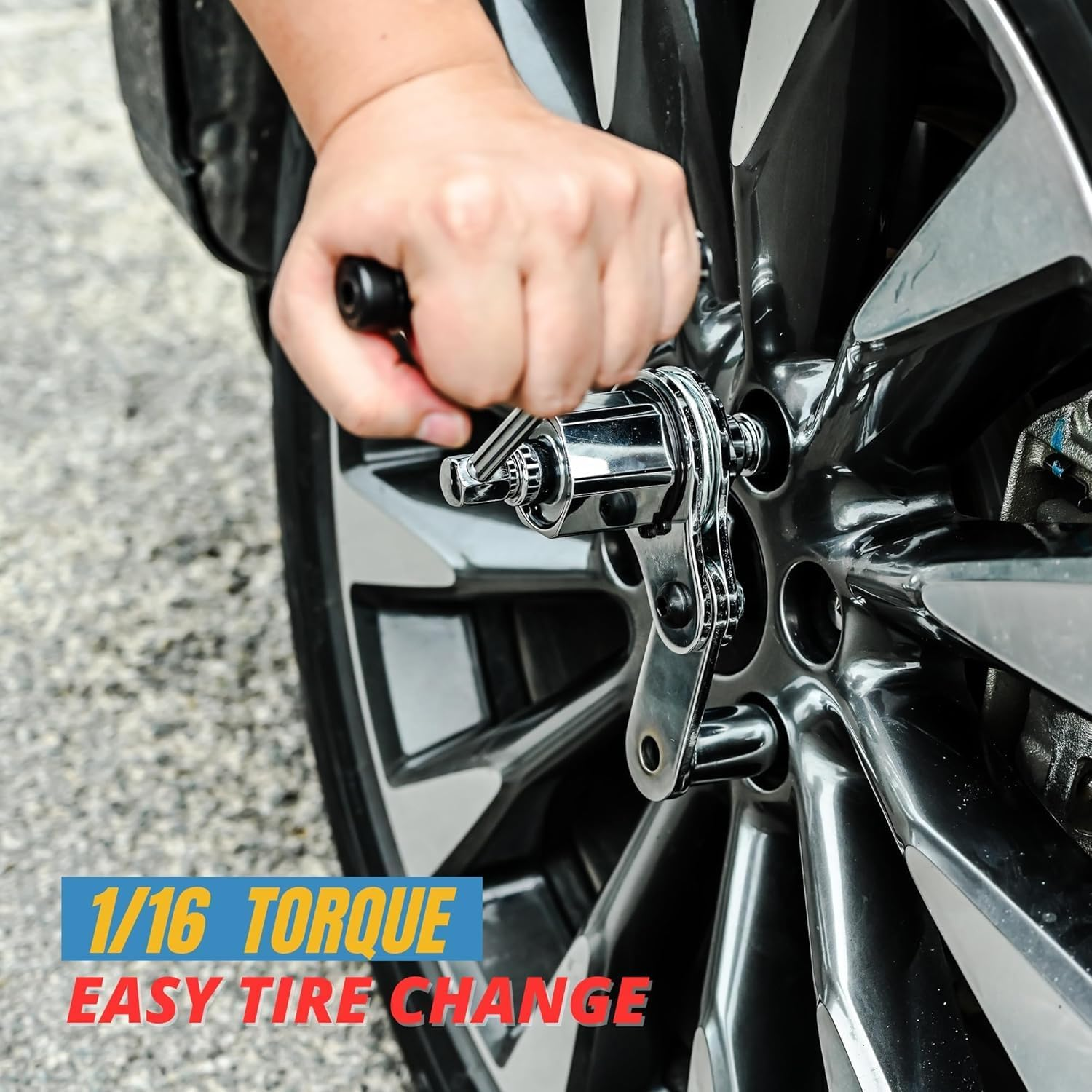 1/2&rdquo; DR Torque Multiplier Set, Lug Nut Removal Tool, 1/2 Drive Hand Lug Nut Wrench, Torque Wrench Set with 3 Sockets, Labor Saving Portable Wrench Sockets Set