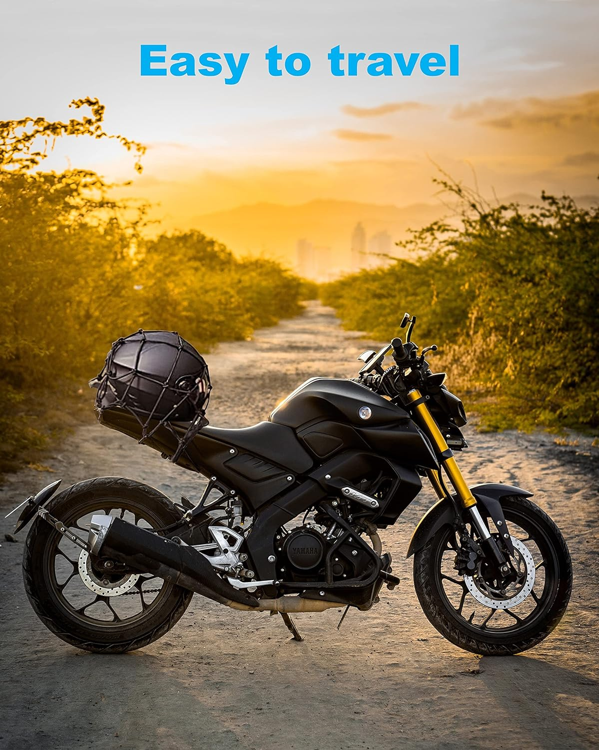 2 Pack Black Cargo Nets, Heavy Duty Latex 17"X17" Bungee Net Stretches to 34"X34", Gear Helmet Luggage Net with Tight 2.3"X2.3" Mesh & 12 Adjustable Plastic Hooks for Motorcycle, Bike, ATV