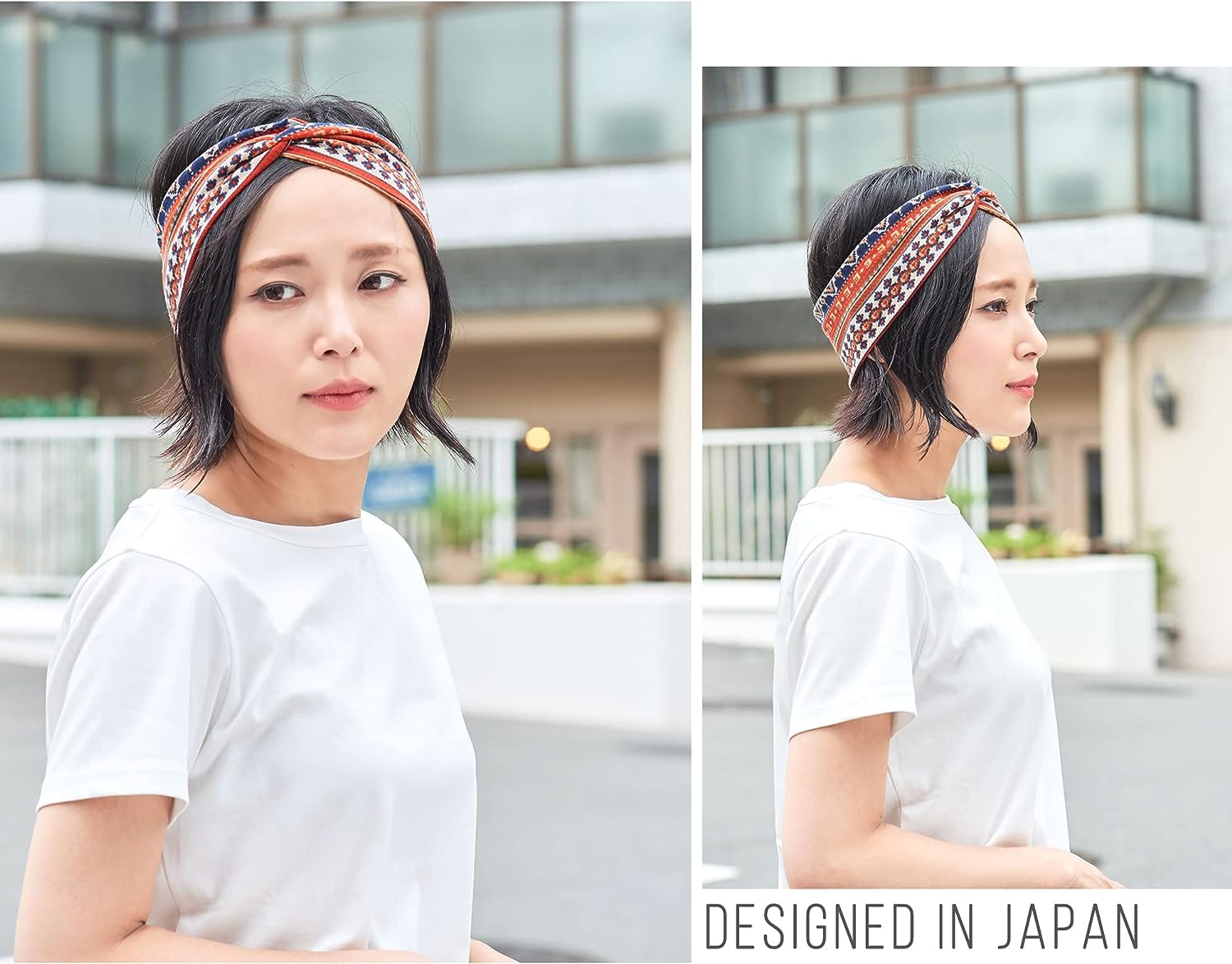 Boho Twist Headbands for Women - Cotton Stretch Elastic Turban Headband Hair Band Hairband Ottoman Print