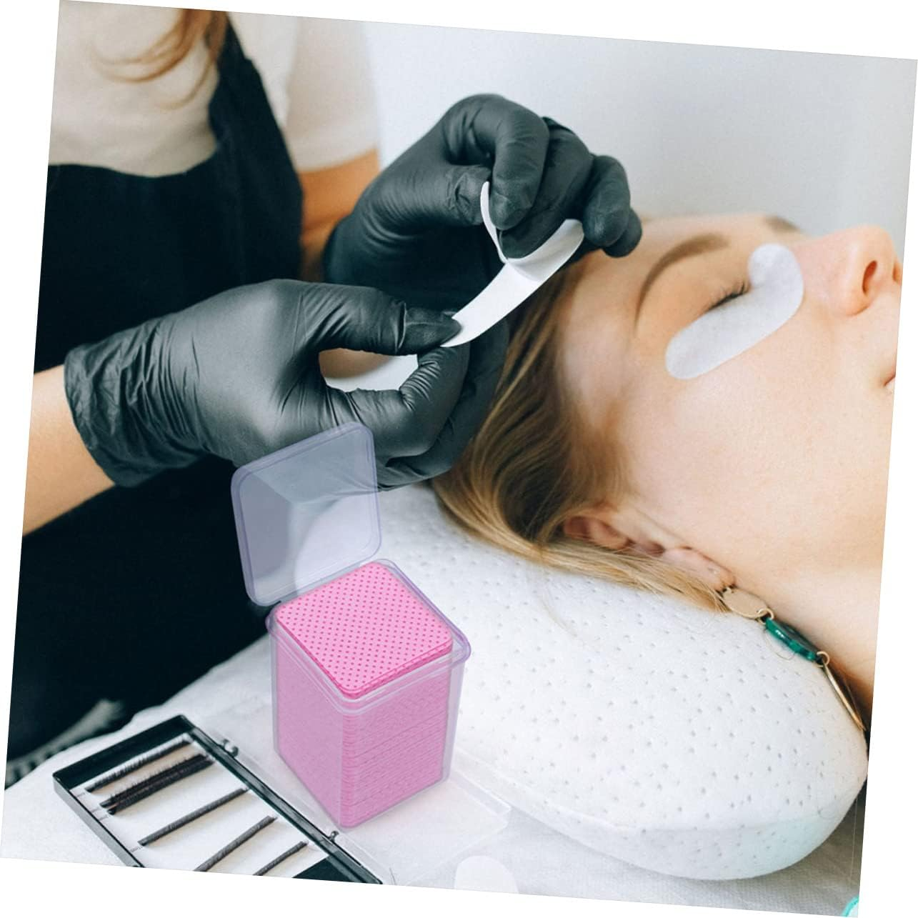 800Pcs Cleaning Pads Glue Cleaning for Eyelash Glue Bottle Accessory Wiping Cotton in Salon image number 3