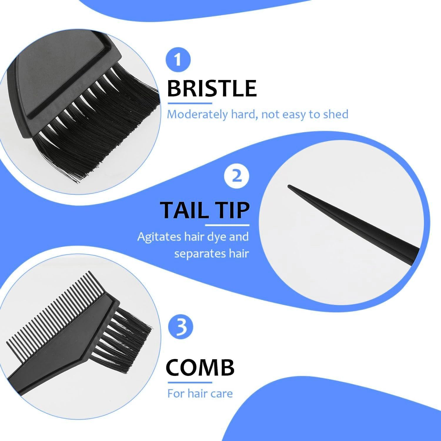 3 Sets Highlight Hair Coloring Kit Include Hair Coloring Brush, Hook Needles, Hair Coloring Dye Cap, for DIY Salon Hair Dye Tools, Colouring Tools & Accessories image number 1