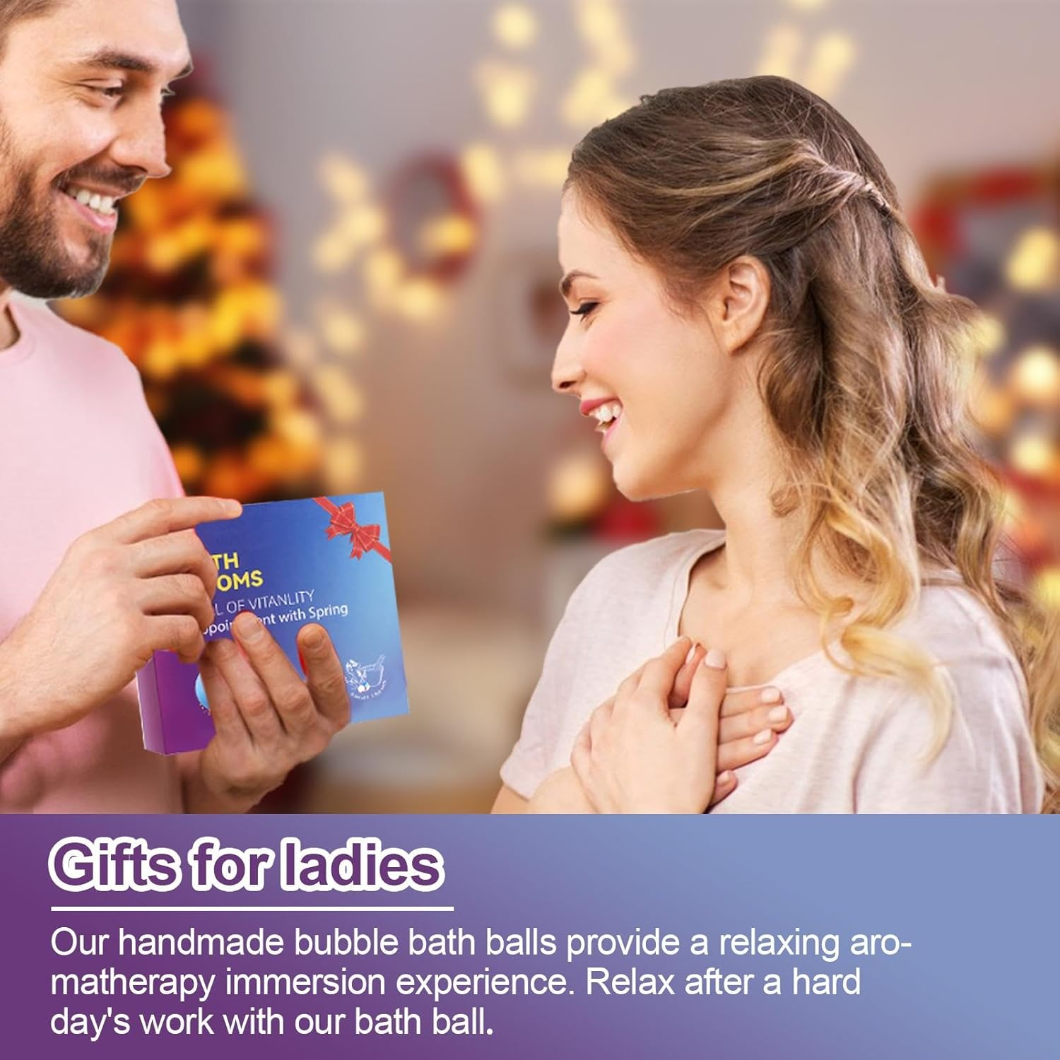 Hot Tub Fizzy Balls | Luxurious Hot Tub Bath Bombs | Skin-Nourishing Hot Tub | 8 Spa Bombs Gift Set, Handmade Birthday Mothers Day Gifts, Natural Sea Salt, Moisturizing, Fragrant Shower image number 4