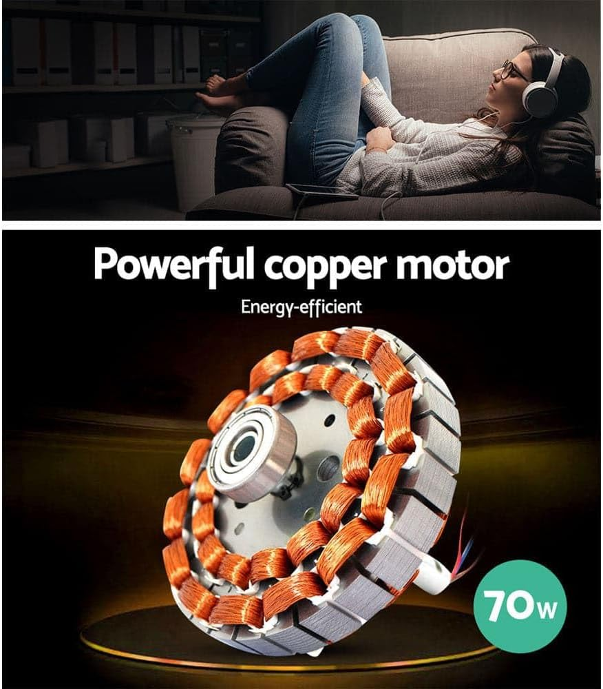 Devanti 52" Ceiling Fan with Light and Remote, 3 ABS Blades, DC Motor, 6 Speeds, 8H Timer, Reversible, 3 Colour Lighting, Quiet Breezes, 130Cm Fan for Indoor Bedroom Living Room - White image number 1