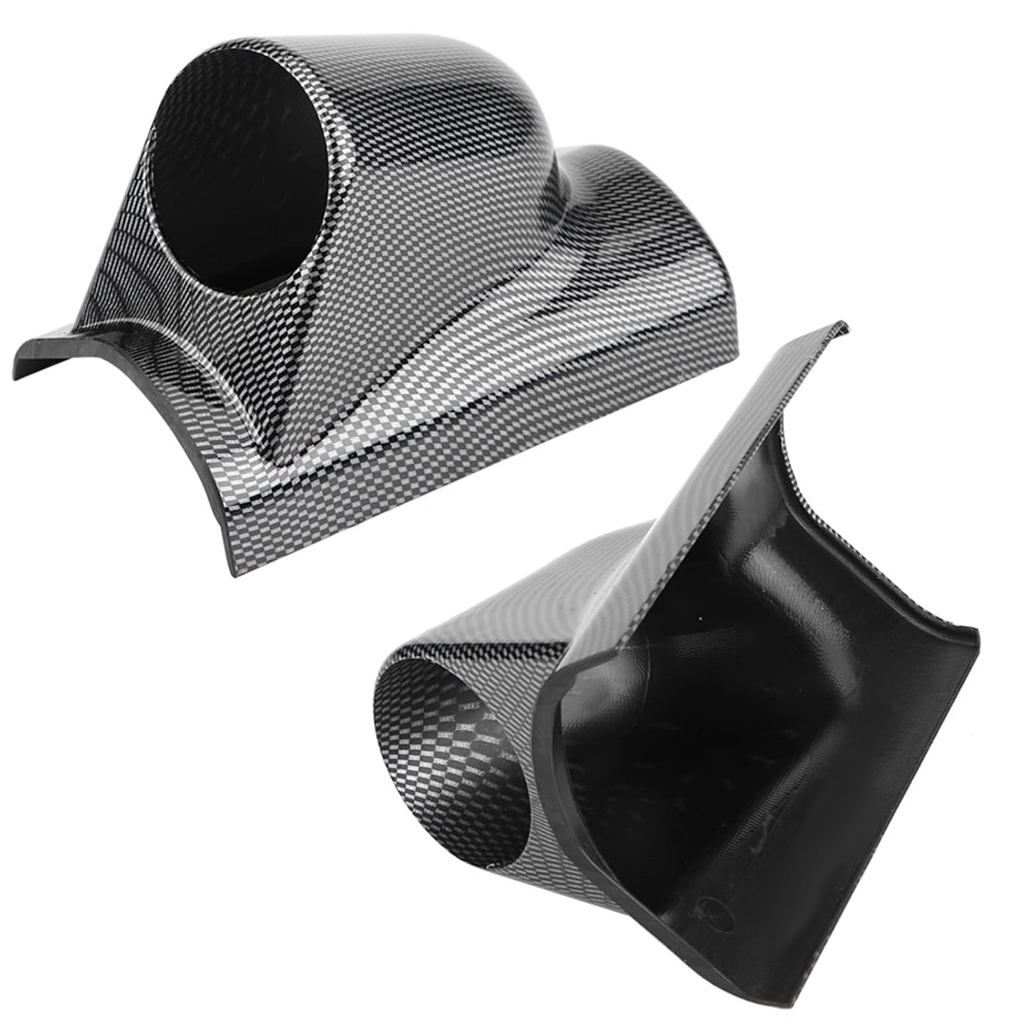 Universal Heavy Duty Racing Sport Meter Gauge Pillar Mount Pod Holder Bracket Gauge Holder for Auto Trucks Boats Motorcycles Carbon Fiber (Single Hole) image number 1