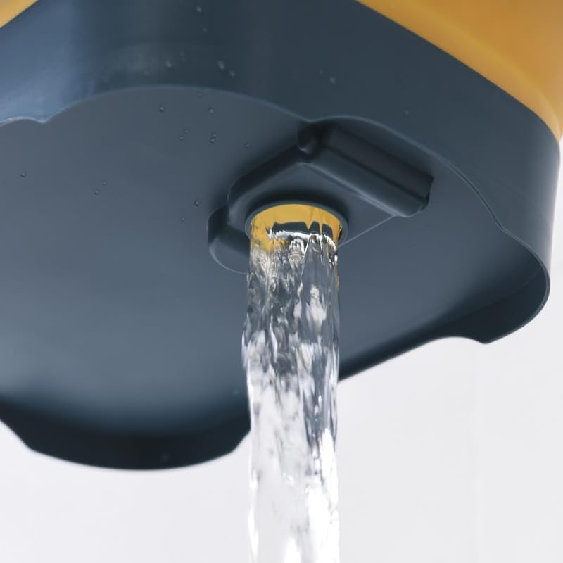 Collapsible Dish Basin with Draining Rack- 11L Foldable Bucket Sink Tub Portable Multifunctional Hang Basket, Space Saving Plastic Basin for Outdoor Camping, Vegetable Washing Kitchen Storage - Blue image number 4