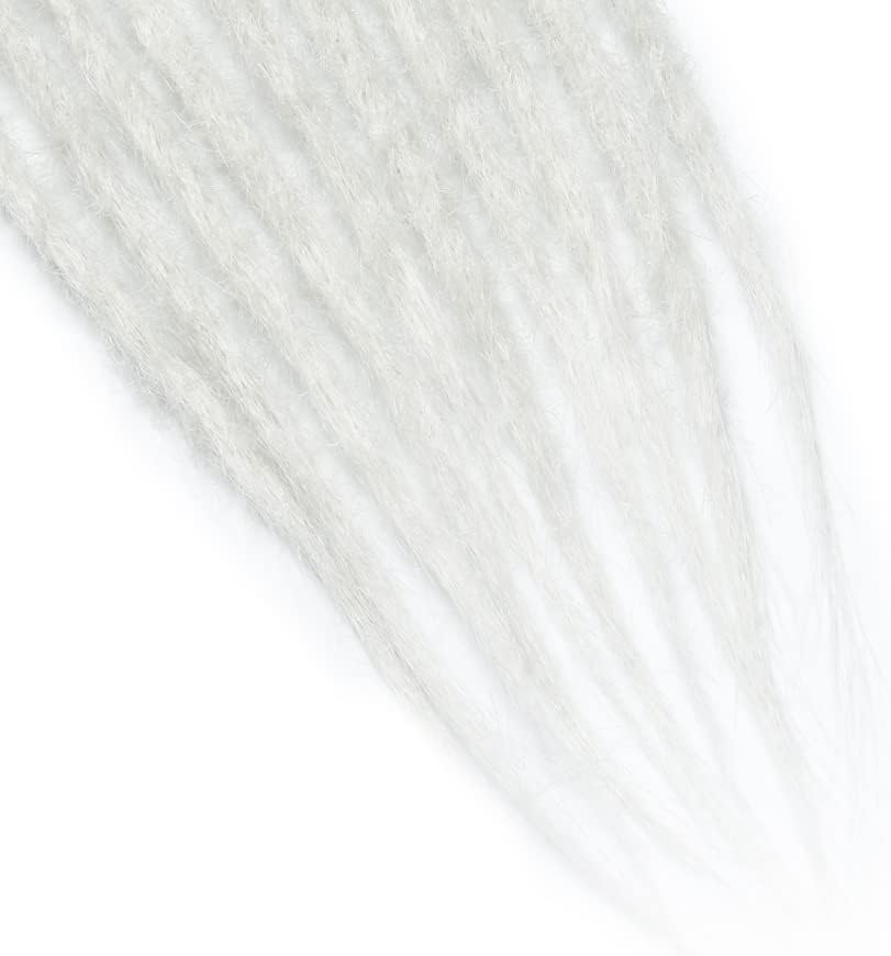 20 Inch Thin 0.6 Cm Dreadlocks Extensions Single Ended 15 Strands/Pack Soft Synthetic Faux Dreads Reggae Crochet Braided Dread Extensions (Single Ended, Se-Light Grey) image number 1