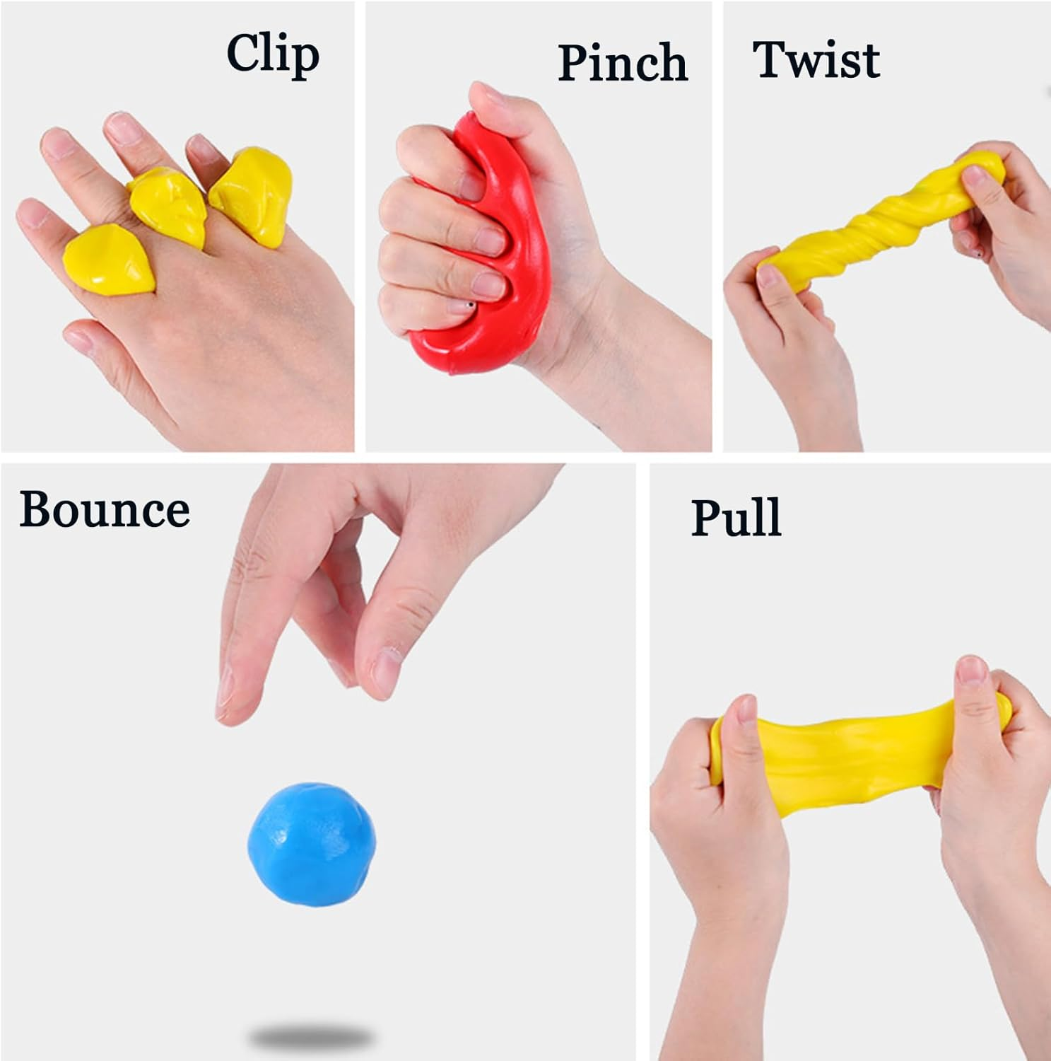 Hand Exercise Rehab Putty for Elderly & Arthritis, Therapy Putty for Grip Strength, Finger Stretch & Stress Relief, Sensory Fidget Tools for Seniors, Stroke Recovery & Hand Rehabilitation image number 3