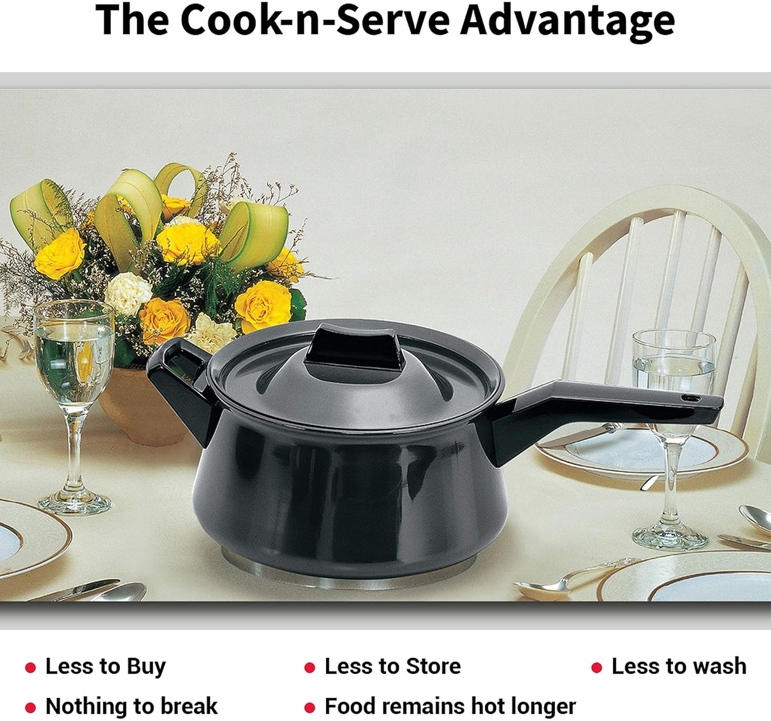 Futura Hard Anodised Handi, 3 Litres. image number 3