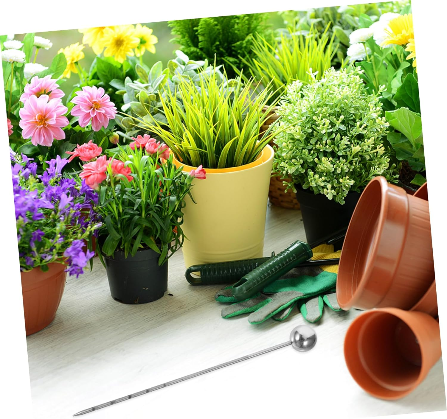 Kisangel 14-Inch Stainless Steel Soil Sample Probe for Indoor Outdoor Plant Soil Testing Handle for Moisture Monitoring Supplies image number 3