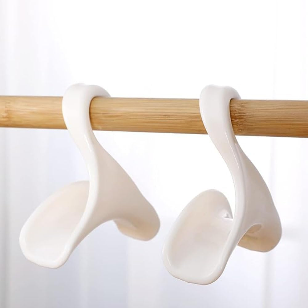 8 Pcs Handbag Hanger Hook, Handbag Hanger Organizer Storage,Used for Handbag,Shoulder Bag,Backpack, Scarf Belt, Closet Rod Hanger Tie Rack,Organizer Hooks Portable Bag Holders (White) - White image number 4