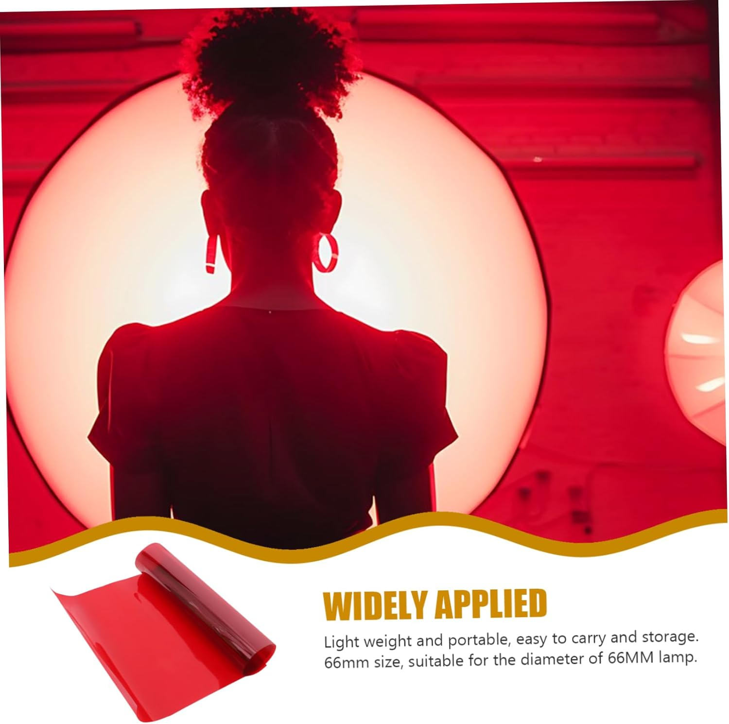 STOBOK Sunset Atmosphere Light Film Red Gel Light Filter for Photo Correction Lighting Film Correction Gel Sheets image number 6