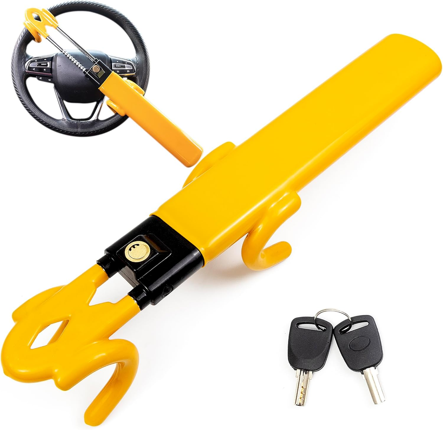 Steering Wheel Lock & Car Lock anti Theft - anti Apex Heavy Duty Club Lock - Adjustable Steering Wheel Locks anti Theft - Universal High Security Steering Lock for Most Cars image number 3