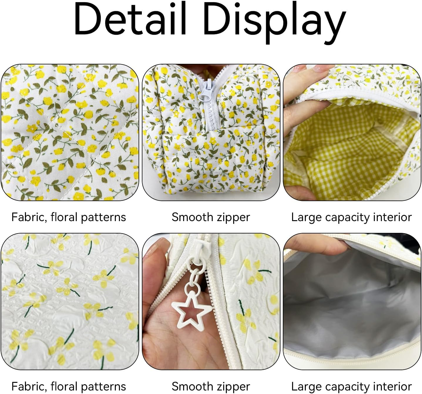 2 Pieces Flower Makeup Bag, Women'S Storage Bag, Cute Makeup Bag, Large Capacity Toiletry Bag, Travel Travel Bag