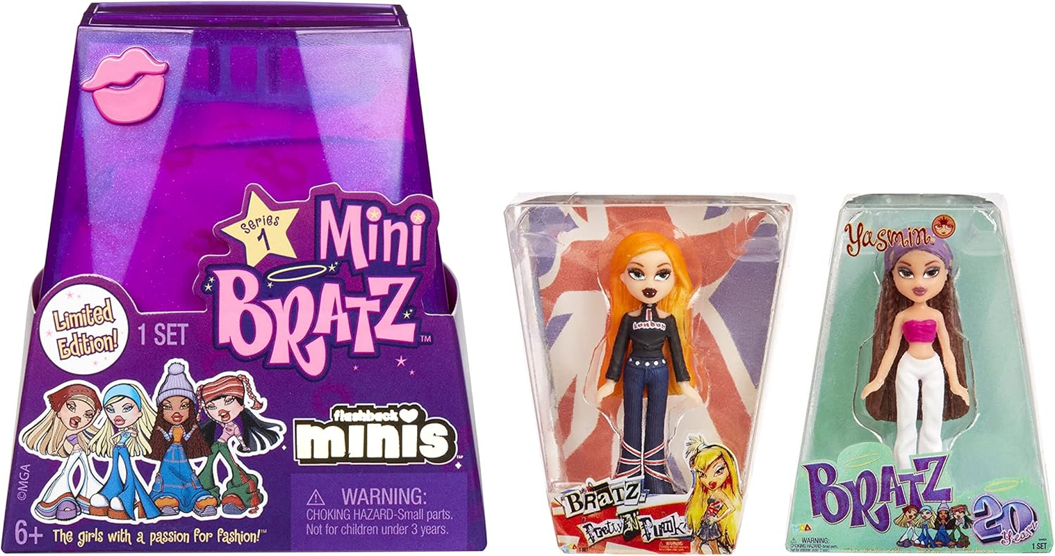 Bratz Mga'S Miniverse Mini Series 3 - Y2K Nostalgia - 2 Mini Pack - Blind Packaging Is Also a Display - Collectable Figures for Children and Collectors from 6 Years