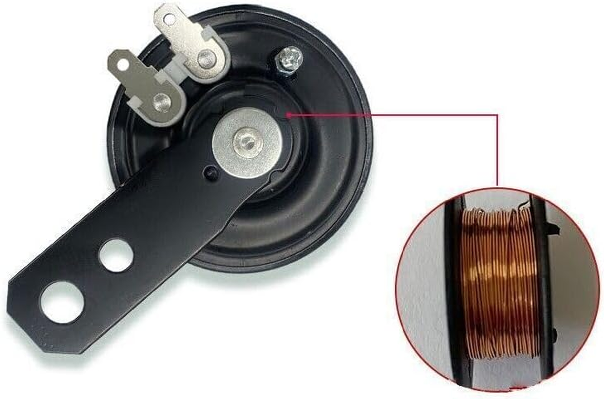 AIMALL 12V Super Loud 105Db Universal Motorcycle Car Electric Bike ATV Horn Waterproof，Durable Metal, Black Design， Effective for All Weather Conditions