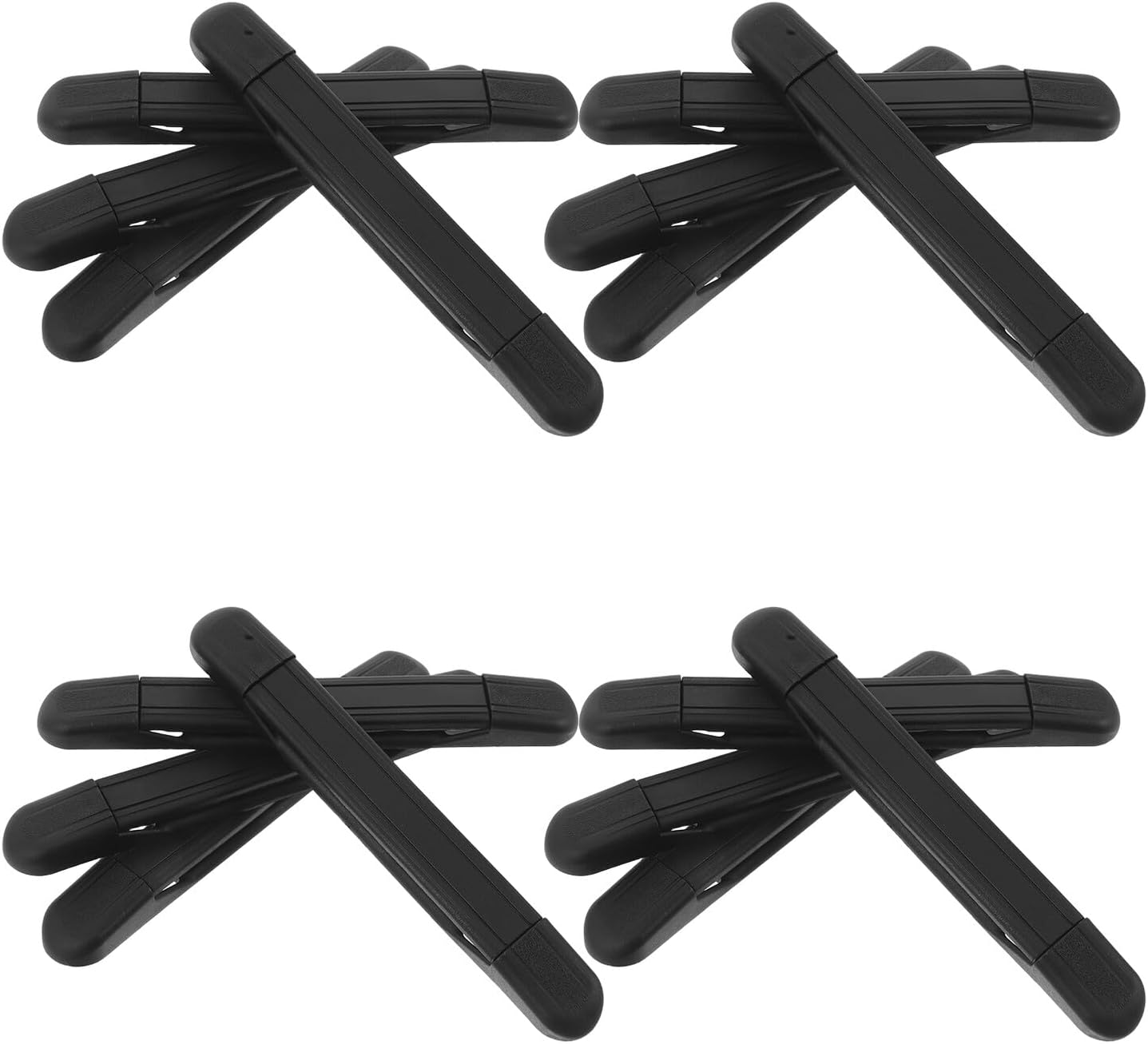 MOKKHNB 12Pcs Black Plastic Luggage Replacement Handles Set, Standard Suitcase Carry Handles Screw Holes, Sturdy Case for Travel Bags and Suitcases image number 5